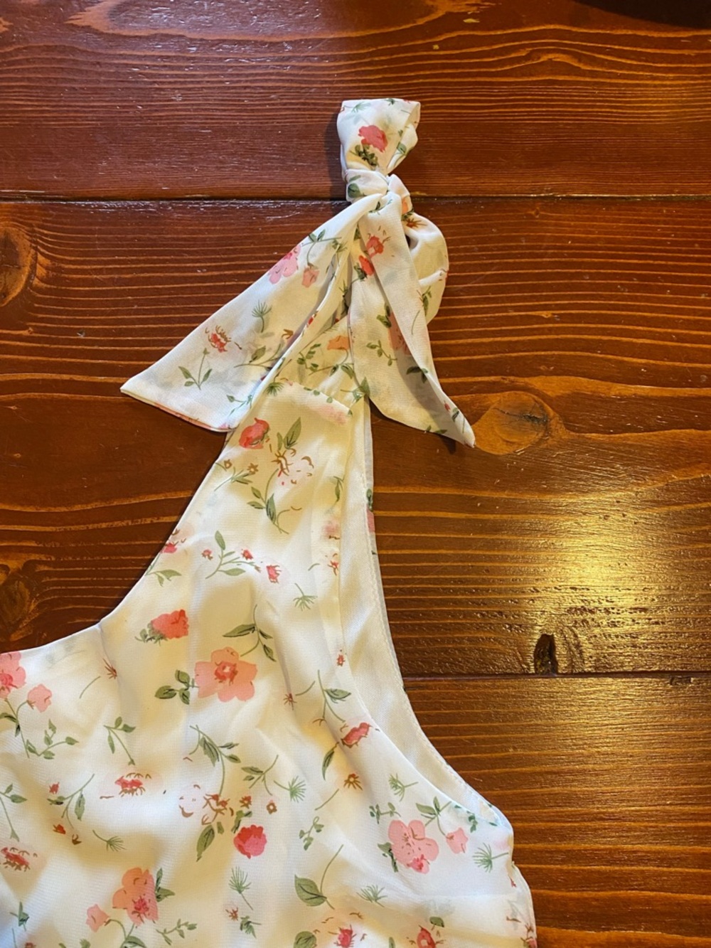 Floral pattern white one shoulder romper - Picture 3 of 6